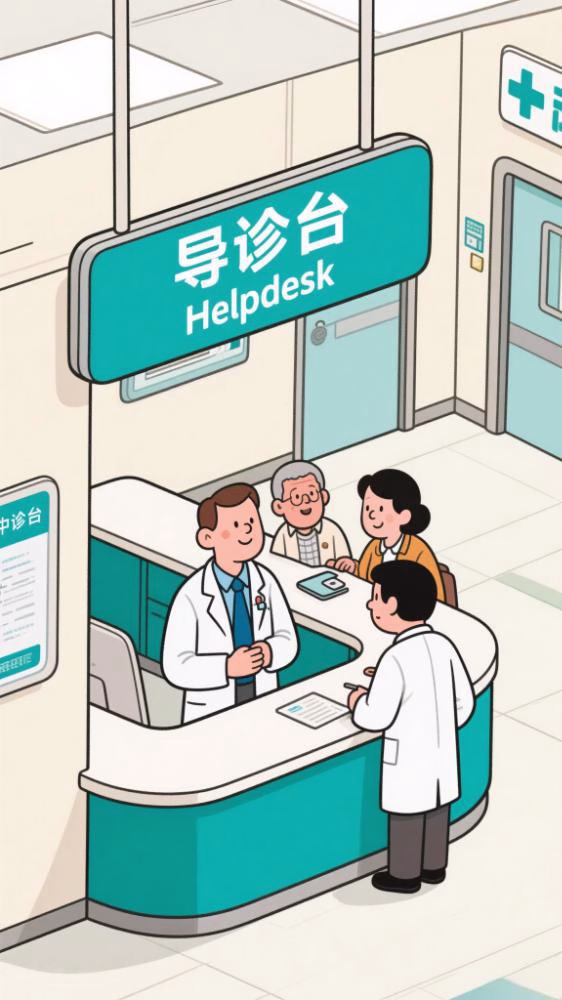 Bilingual Doctor-Patient FAQ Communication-Helpdesk at a hospital